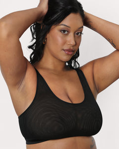 Sheer mesh bralette - Curvy Couture - sheer-mesh-bralette - The Pencil Test - Curvy Couture