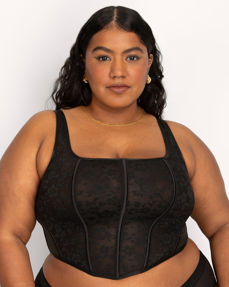 Lace corset bra -  - lace-corset-bra - The Pencil Test