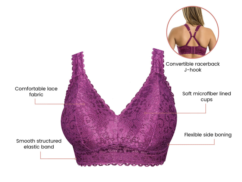 Adriana lace bralette Blackberry