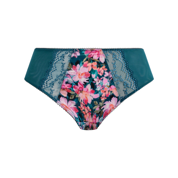Lucie high leg brief Teal floral
