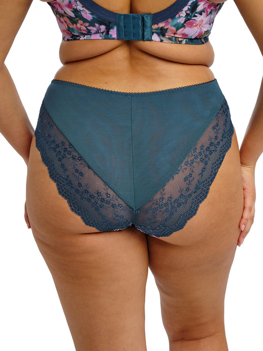 Lucie high leg brief Teal floral