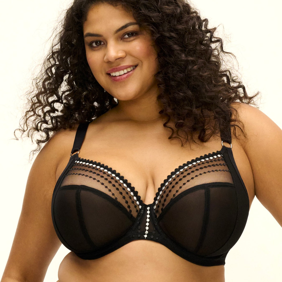 Elomi Matilda Underwire Plunge Bra EL8900 Black — The Pencil Test
