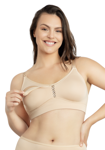 Blooma Organic Cotton Nursing Bra - Chestnut – Olli Ella USA