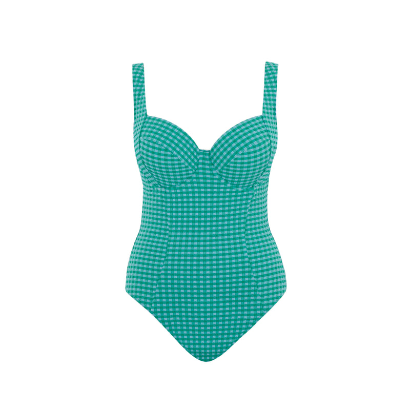 Paloma one-piece Green Gingham -  - paloma-one-piece - The Pencil Test