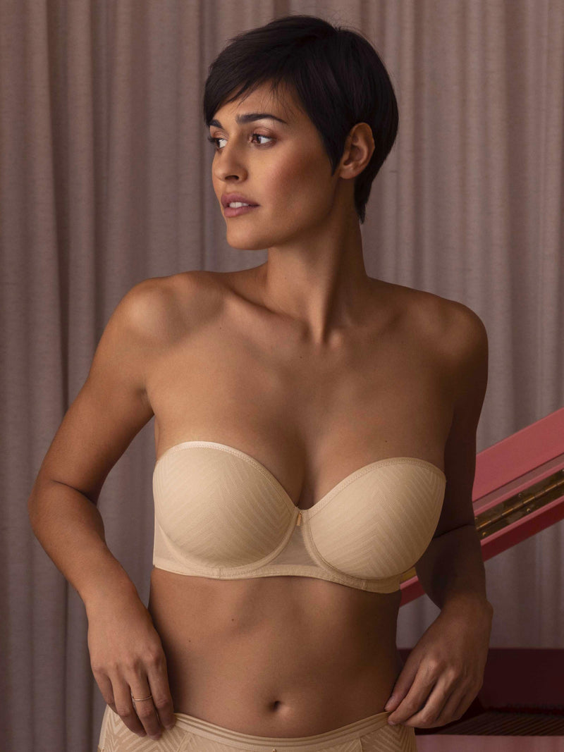 Tailored Strapless Natural Beige