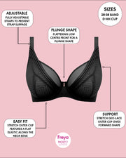 Tailored Plunge Black -  - tailored-plunge-black - The Pencil Test