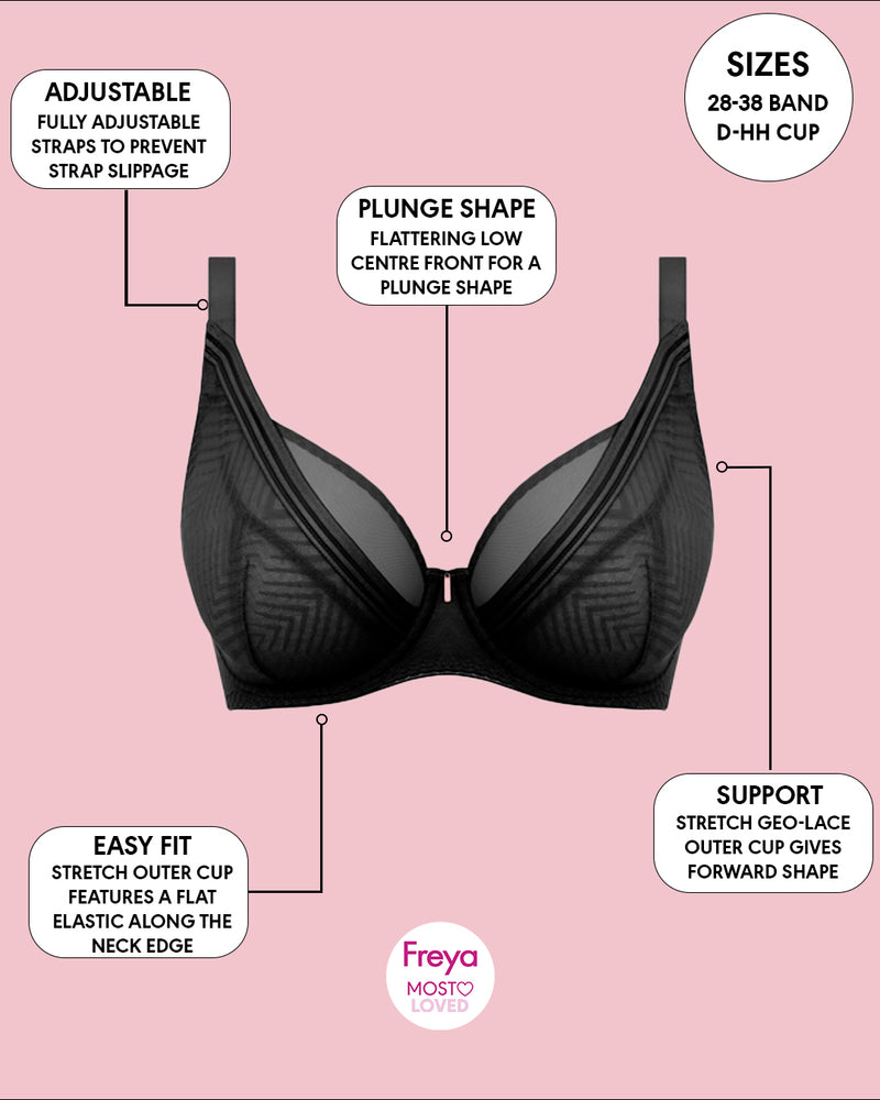 Tailored Plunge Black -  - tailored-plunge-black - The Pencil Test