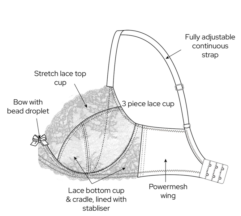 Panache Ana Underwire Plunge Lace Bra 9396 — The Pencil Test Panache Ana Underwire Plunge Lace Bra 9396 — The Pencil Test