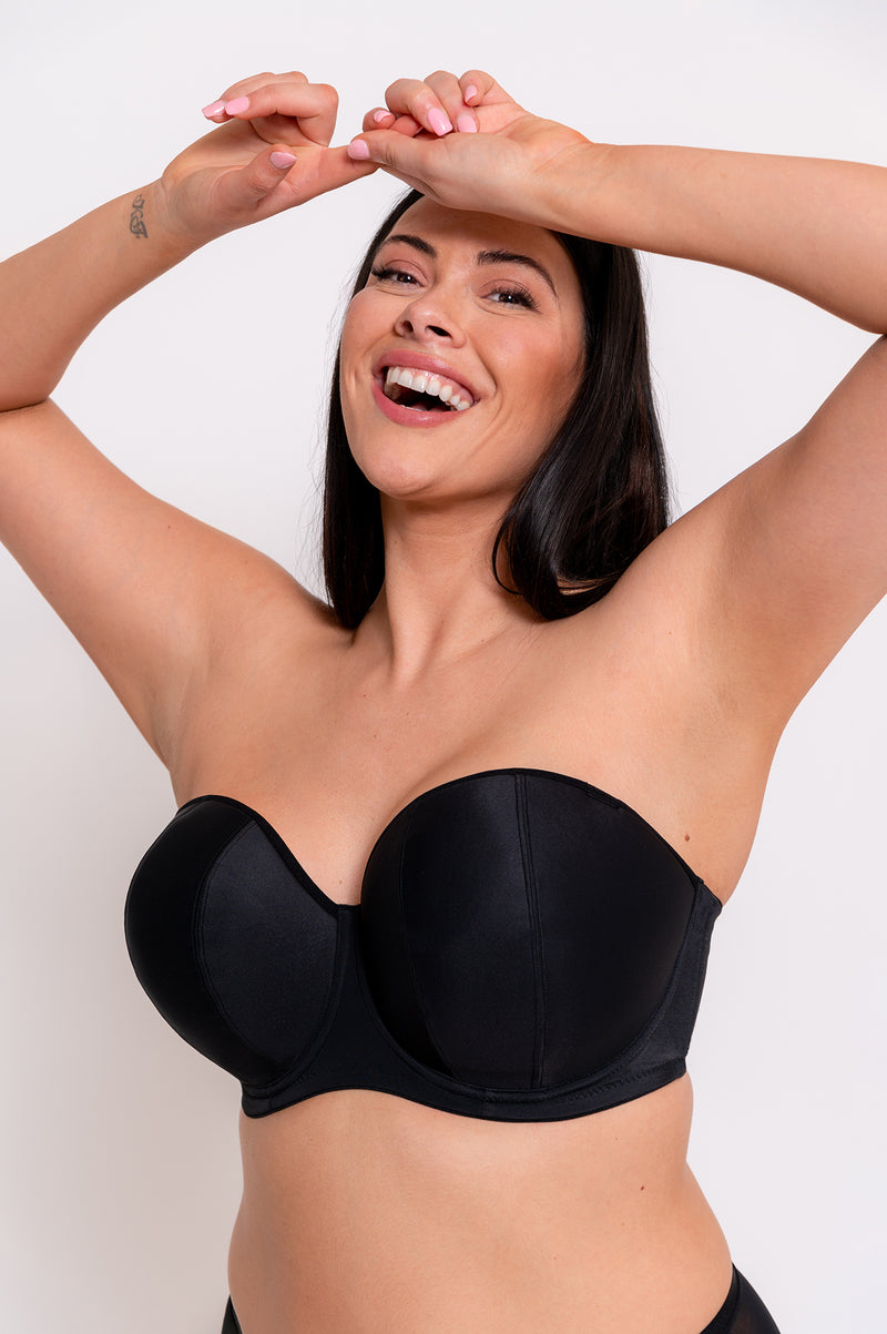 Luxe strapless Jet Black -  - luxe-strapless-jet-black - The Pencil Test