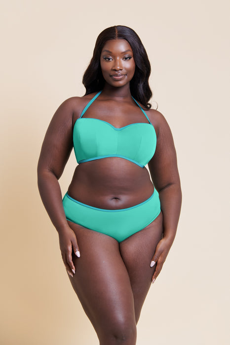 Minimalist bandeau Bikini top Aqua