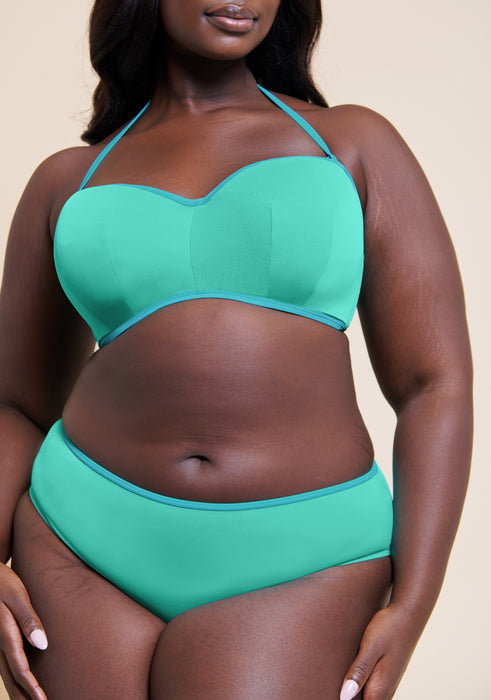 Minimalist bandeau Bikini top Aqua