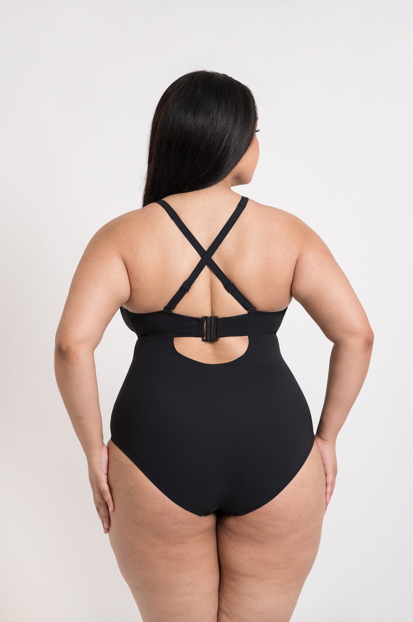 Zip Tide Non-Wired Multiway Swimsuit Black Curvy Kate CS035606