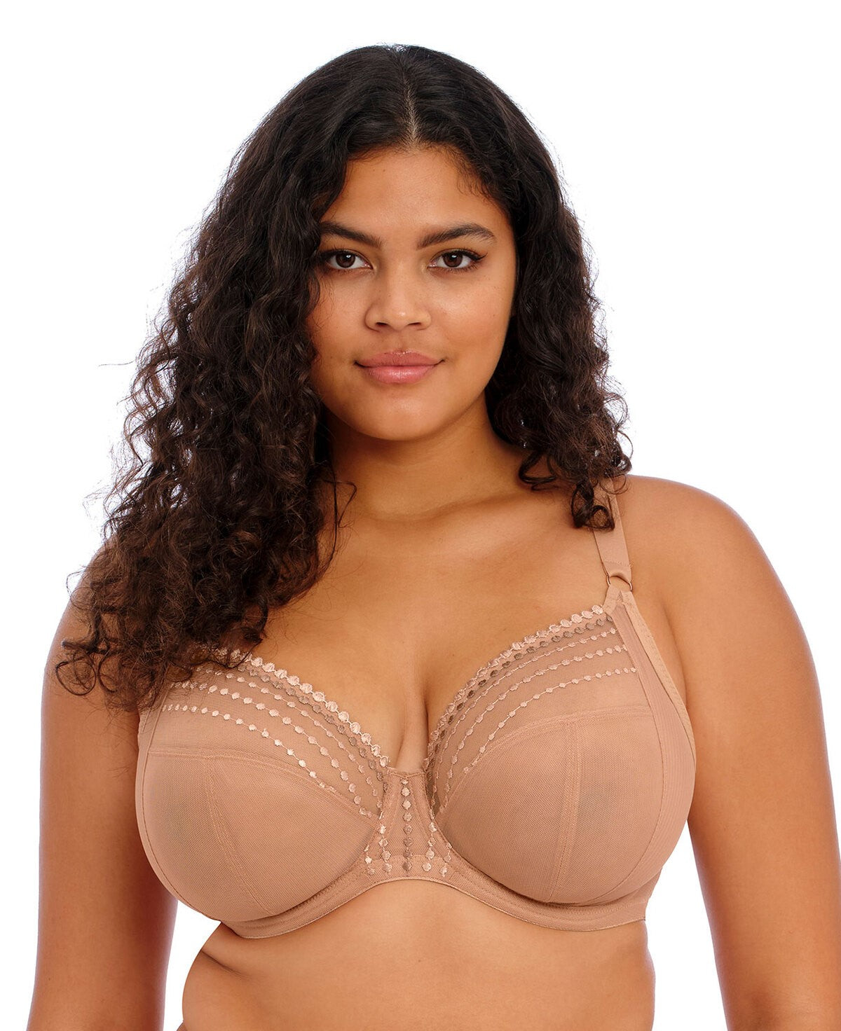 Elomi Matilda Unlined Underwire Plunge Bra EL8900 Cafe — The