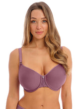 Load image into Gallery viewer, A woman wearing a pink molded cup smooth bra from Fantasie named Reflect. 
