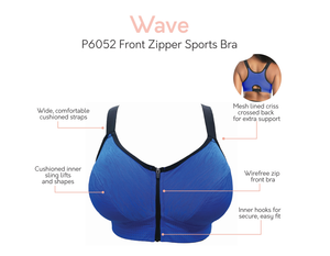 Wave sport - Parfait - wave-zip-front-sports-bra - The Pencil Test - Parfait